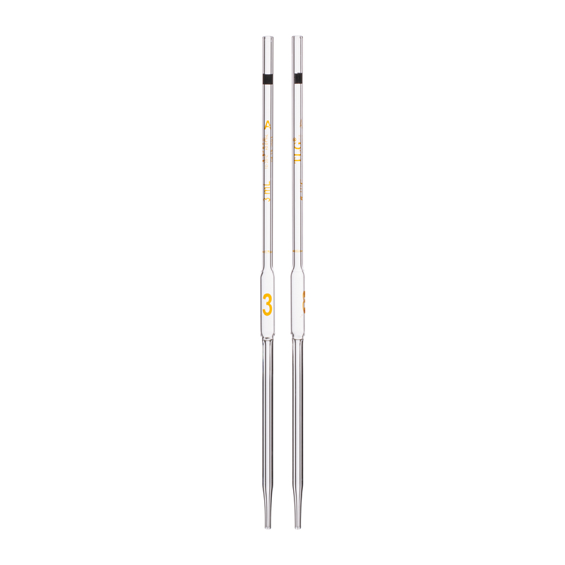 Pipette volumétrique, avec une marque, transparente, classe A, selon les normes USP