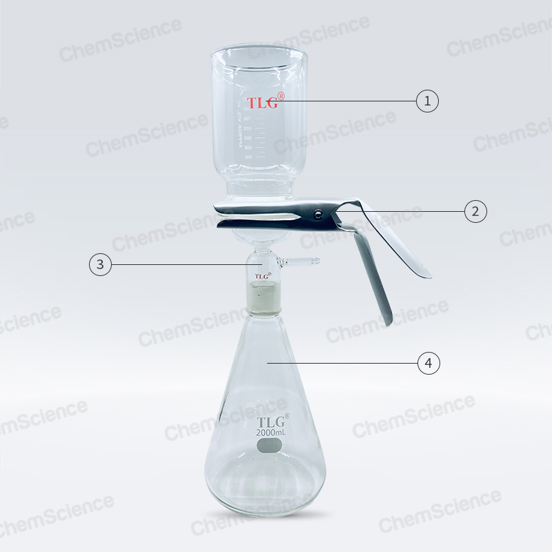 Microfiltration Apparatus, 90mm, With Fritted Glass Support Base, 40/35 Joint