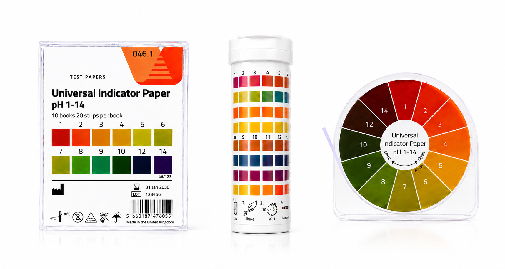 Indicatrices de papier pH