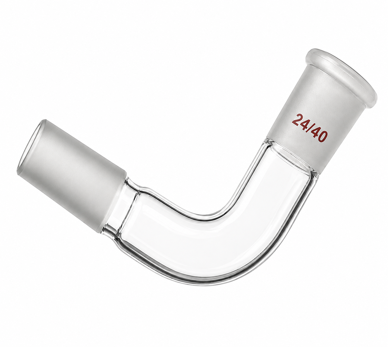 Adapter, Distillation, Bent 105°, 29/42 socket and 29/42 cone joint