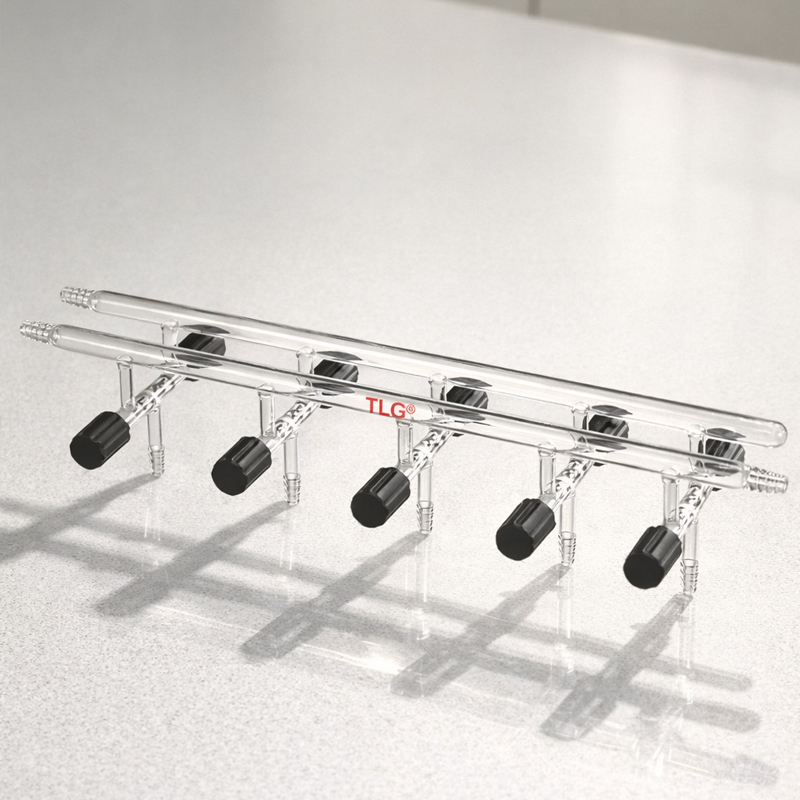 Manifold, Vacuum/Inert Gas, Double, With Front-Left-Right and Rear-Left, Number of Ports 4