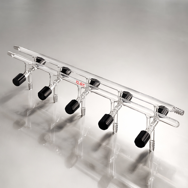 Manifold, Vacuum/Inert Gas, Double, With Front-Left- Right & Rear-Right