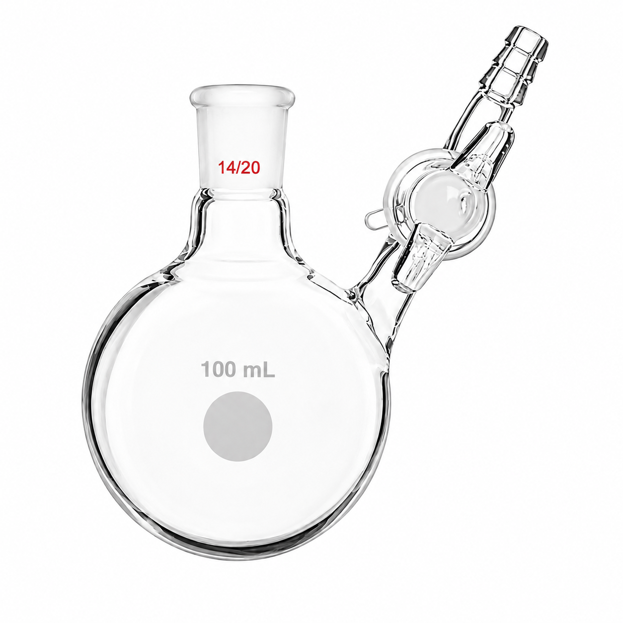 Flask, Reaction Tube, With Glass Stopcock
