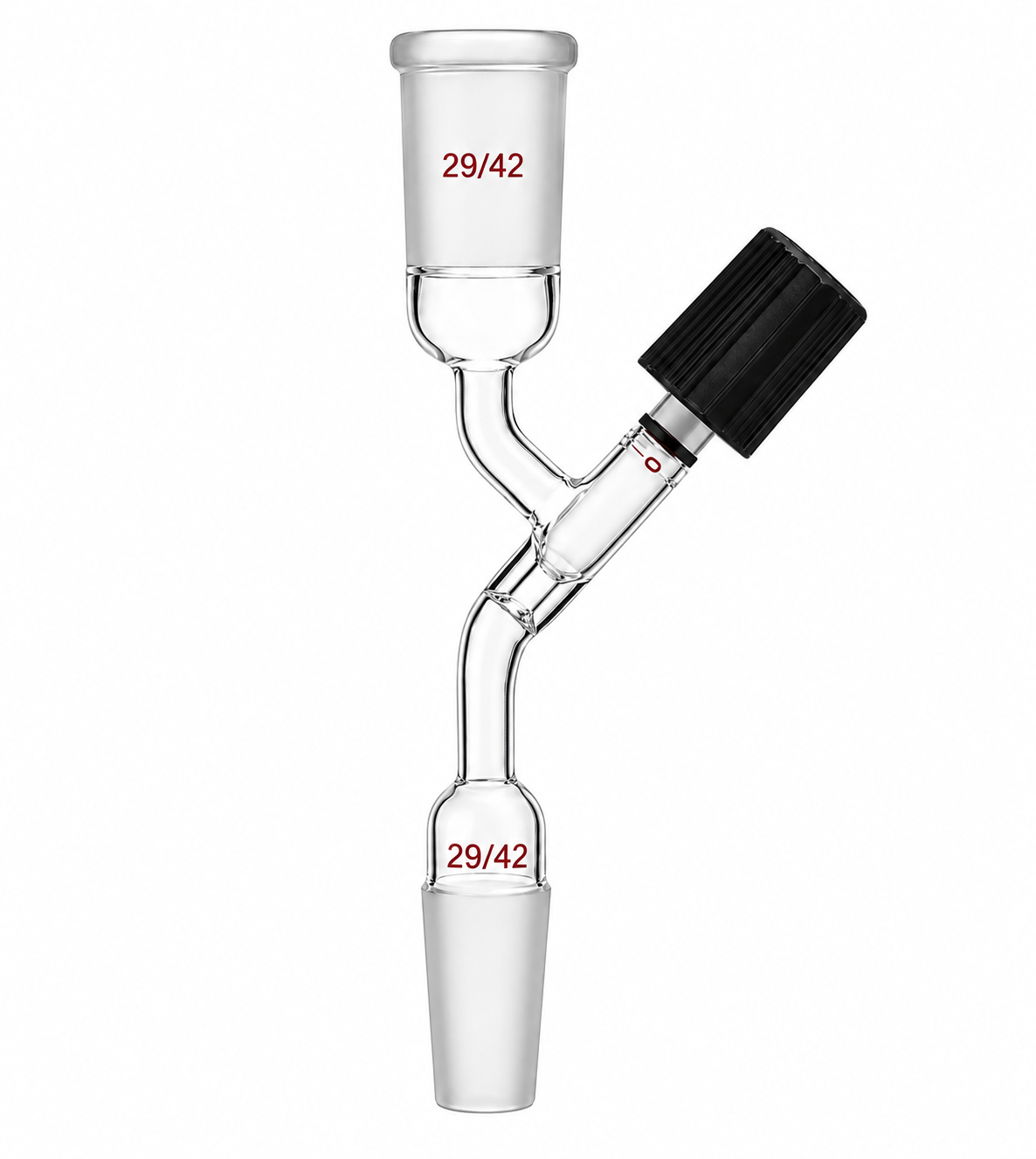 Adapter, Transfer Valve, Airfree, Schlenk, 24/40 joint, 180 x 75 overall height and width