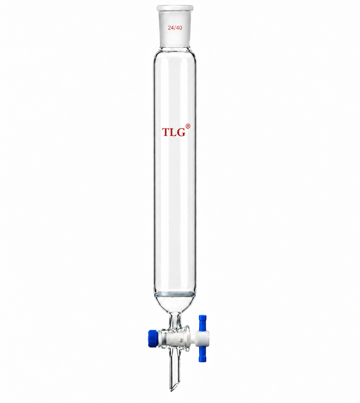 Colonne de chromatographie, joint conique standard, robinet en Téflon®, à porosité grossière