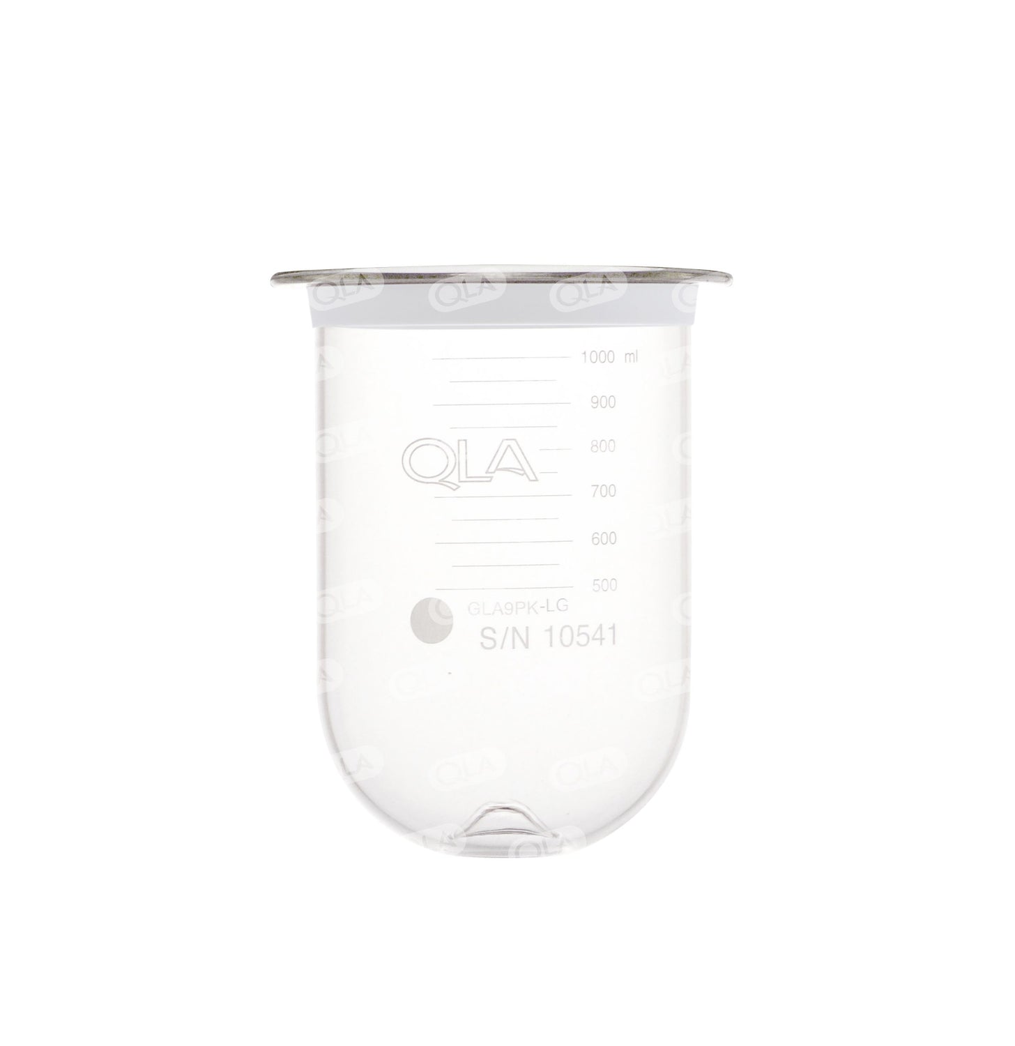 1000mL Clear Glass Apex Vessel with Centering Ring, Logan compatible