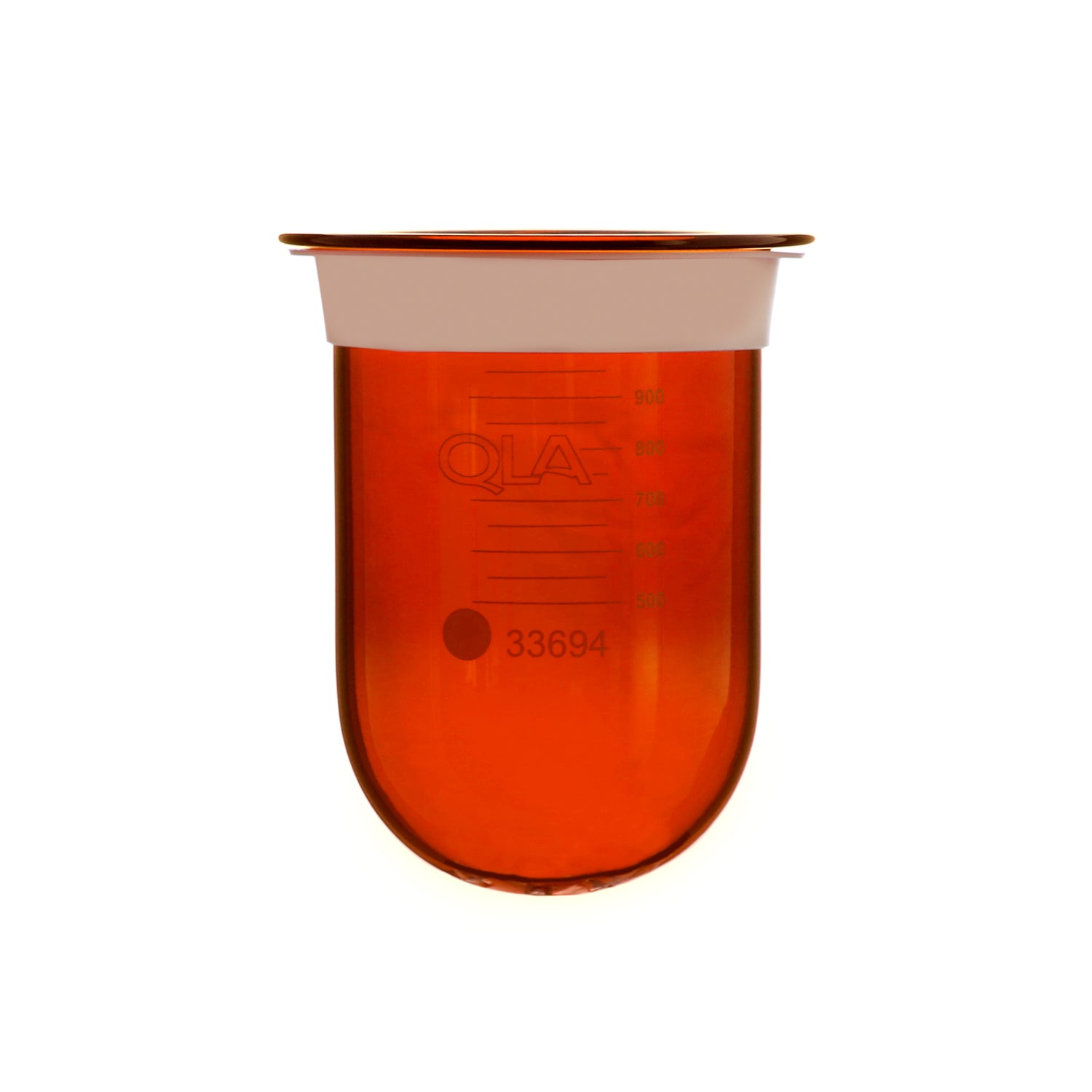 1000mL Amber Glass Vessel with Centering Ring, Distek compatible