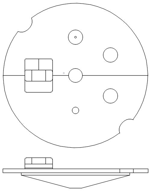 Clear Hinged Conical Cover with Exrta Hole for Stationary Basket for ACCUBKT-DK/DK2500