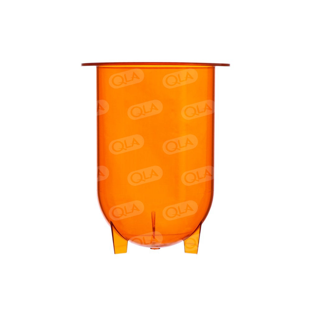 1000mL Amber Plastic Footed Vessel, Hanson compatible