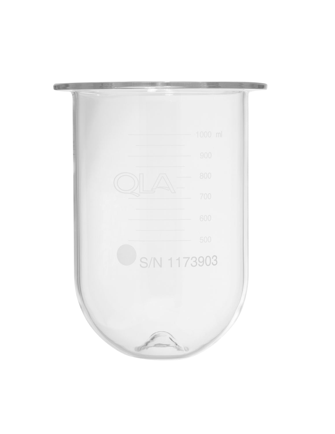 1000mL Clear Glass Apex Vessel, Erweka compatible