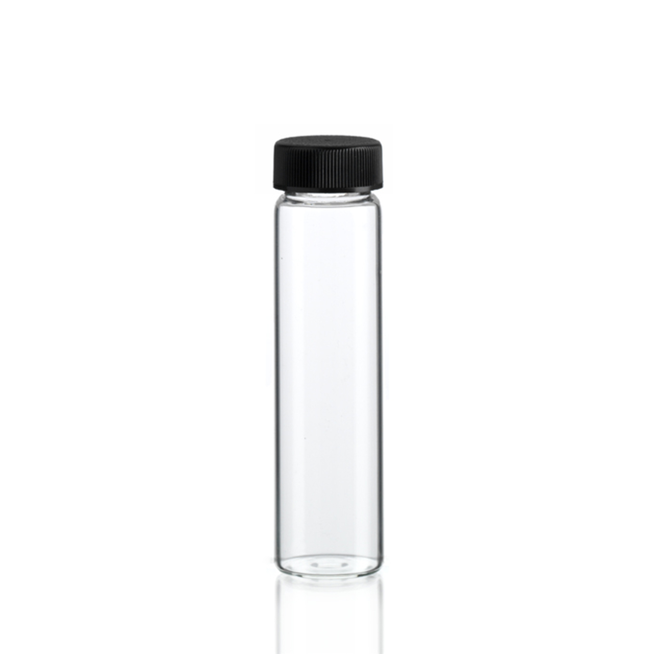 Clear Glass Sample Vials with Polyvinyl Faced Pulp Lined Phenolic Screw Caps, 1 dr. (3.7 ML)