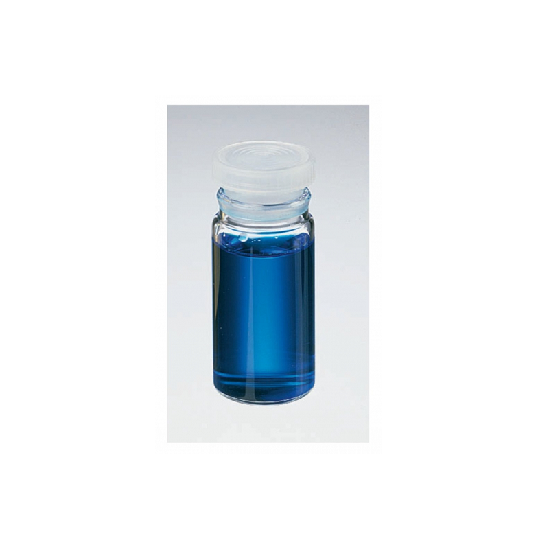 Clear Glass Tooled-Neck Vials with Polyethylene Closures ,Capacity: 3 dr. (11.1mL); O.D. x H: 21 x 50mm , closed bottom closure