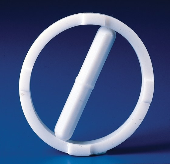 Octagon Spinring Magnetic Stirrer Bar Teflon, Dia. 7.9mm, Length 25mm, Ring O.D. 31.8mm