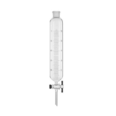 Cylindrical Funnel, Separatory, Graduated, Capacity 100mL, Stopper Size 19/26, PTFE Stopcock Bore 2mm