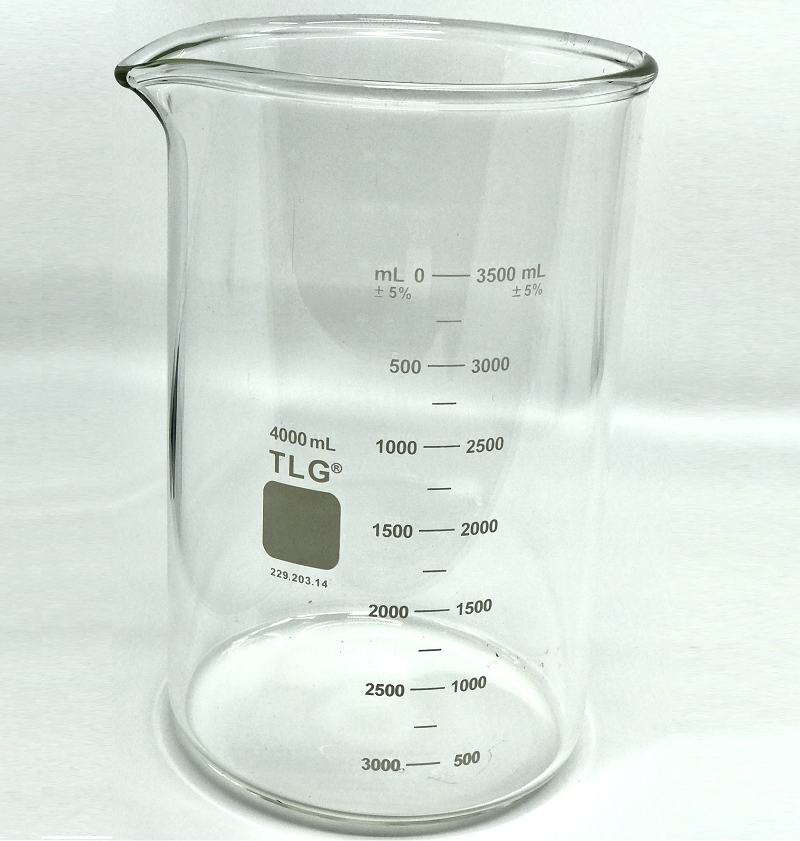 Heavy Duty, Low Form, Graduated Beaker, 4000mL