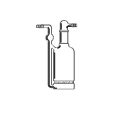 Bottle, Gas Washing, Fritted Disc, 350 mL, Porosity C