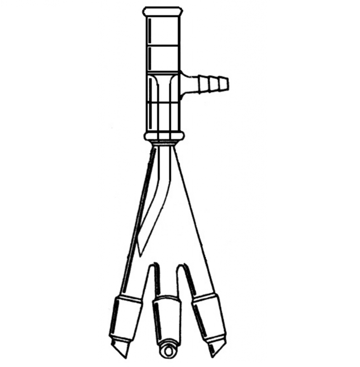 Distribution Receiver, Vertical Orientation, Vacuum Adapter, Joint 24/40