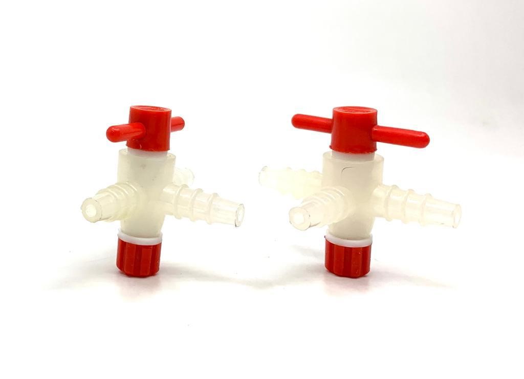 Stopcock, 3-way, bore size 2 mm