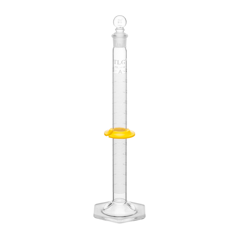 Cylinders, To Contain (TC) Class A, White Scale, Mixing, Single Metric Scale, Capacity 25mL, Tolerance ±0.14, Stopper #13