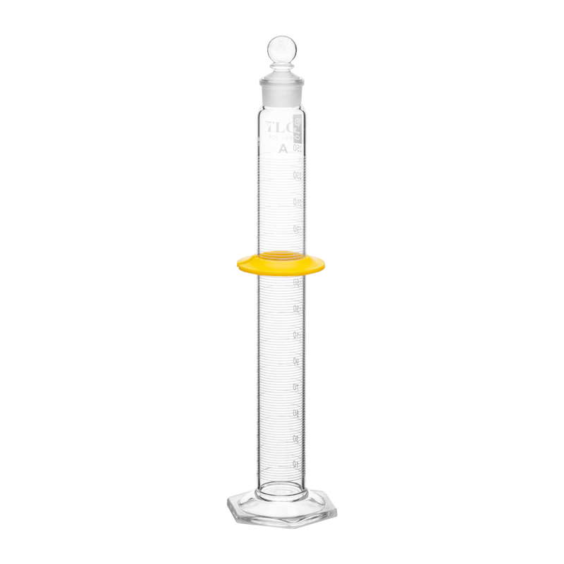Cylinders, To Contain (TC) Class A, White Scale, Mixing, Single Metric Scale, Capacity 250mL, Tolerance ±0.65, Stopper #27