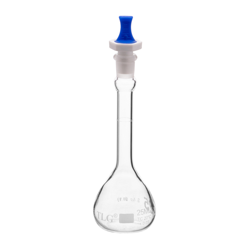 Volumetric Flask, 25mL, Narrow Mouth, PE Stopper#9, Class A ,USP Standards