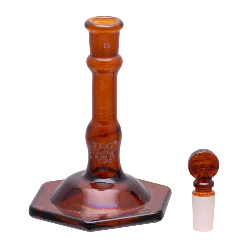 Volumetric Flask Amber, Micro, Glass Stoppers, 2mL, As Per USP Standards