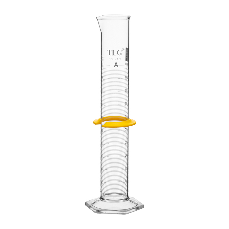 Cylinders, To Delivery (TD) Class A, White Scale, With Double Metric Graduations, Bumper, Capacity 500mL, Graduation Interval 25 to 500, Tolerance ±1.30, As Per USP Standards