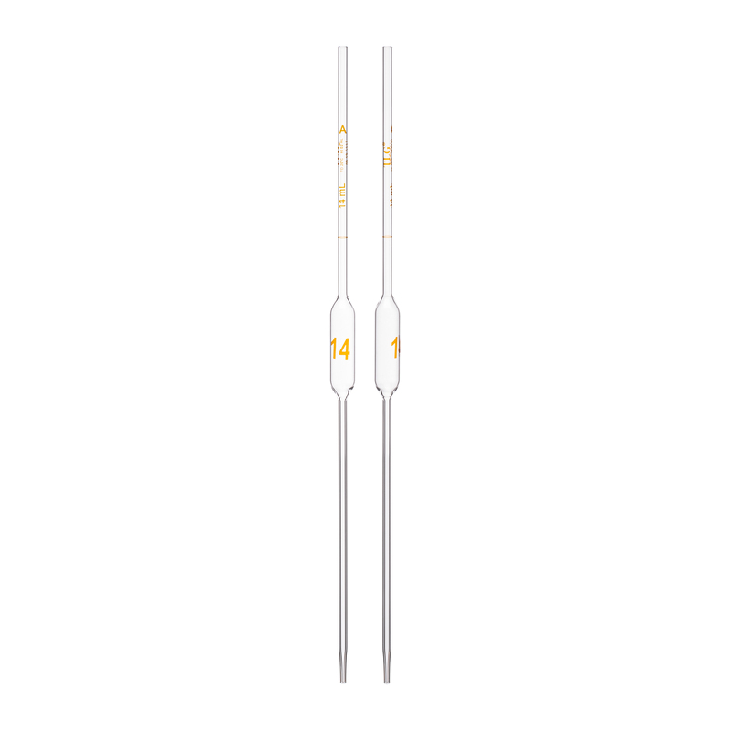 Pipette Volumetric, With One Mark, Accuracy As Per Class A, Capacity(mL) 14.0, Individually Serialized, Tolerance ± 0.03mL, As Per USP Standards