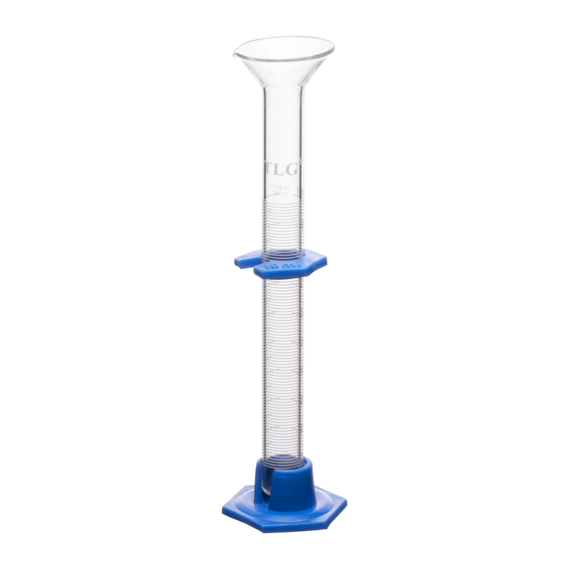 Cylindres, à livrer, échelle métrique unique, base hexagonale en plastique, capacité 10 ml, intervalle de graduation 0,4 à 20, sous-division 0,2 ml