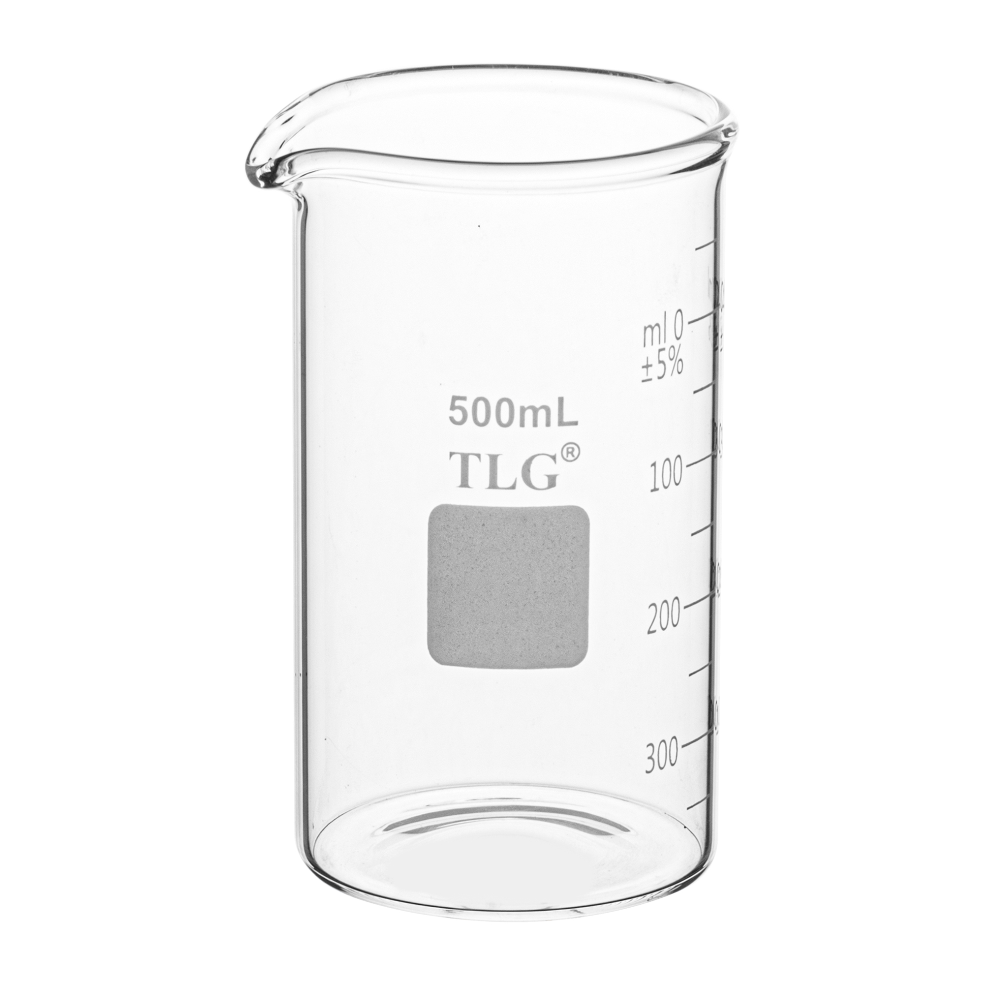 Beaker, Tall Form, with Spout, Graduated, 500 mL