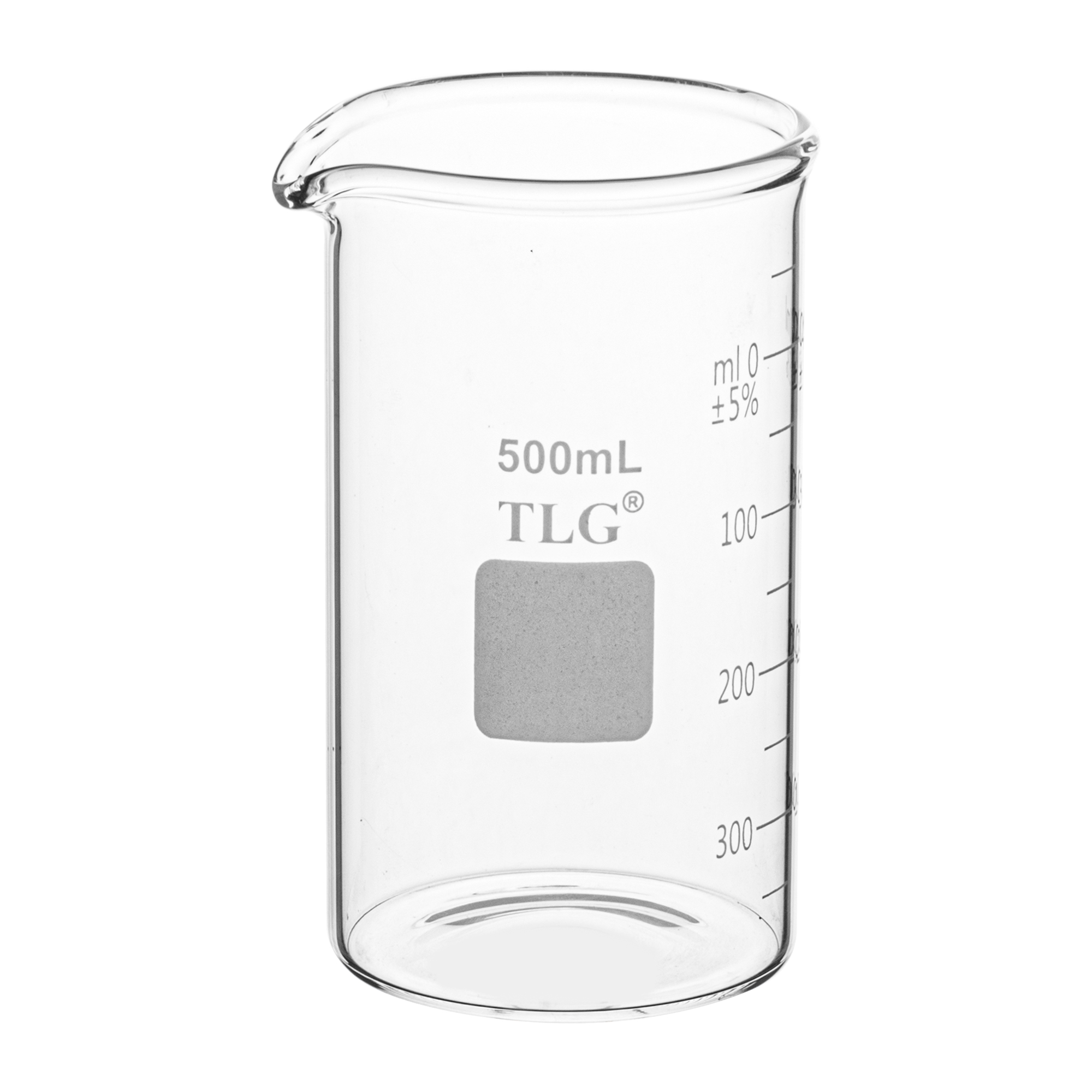 Beaker, Tall Form, with Spout, Graduated, 500 mL