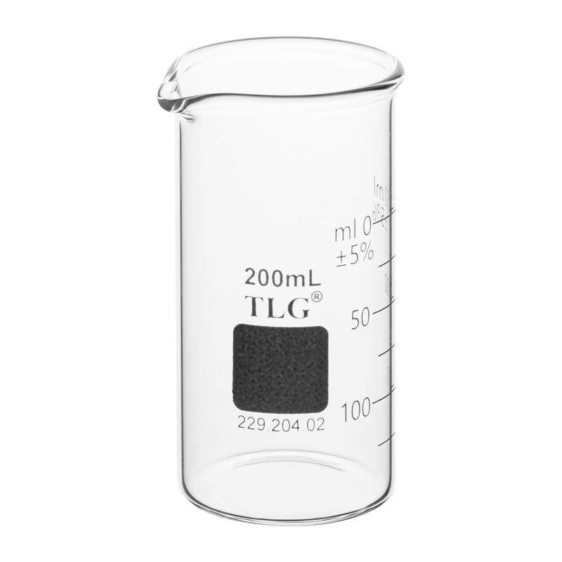 Beaker, Tall Form, with Spout, Graduated, 200 mL