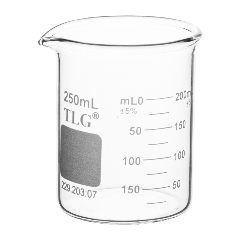 Heavy Duty, Low form, Graduated Beaker, 250 mL