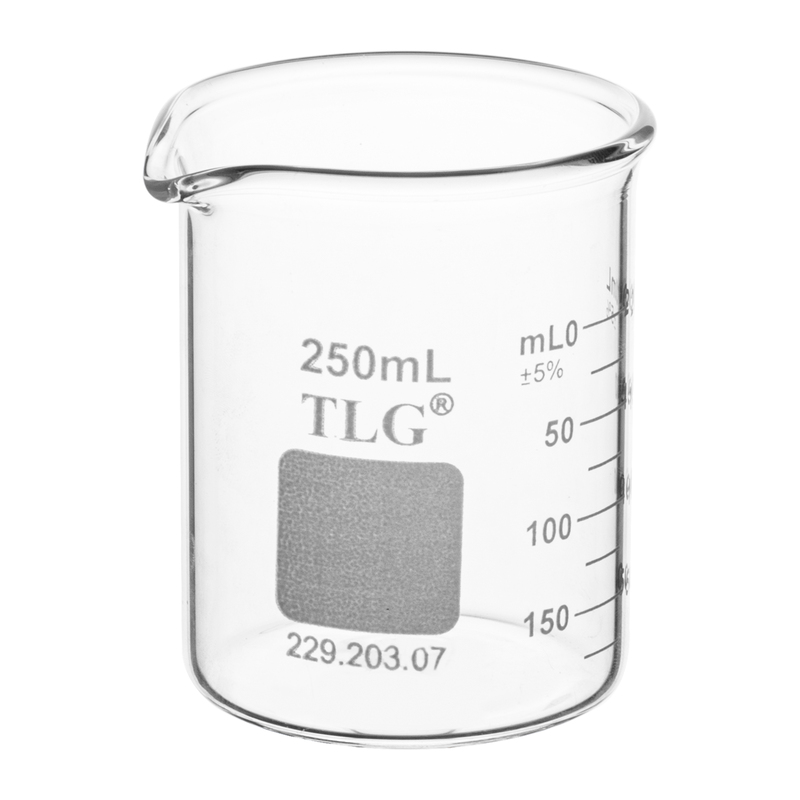 Heavy Duty, Low form, Graduated Beaker, 250 mL