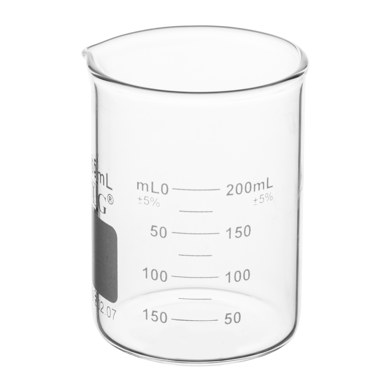 Beaker, Standard Wall, Griffin Low Form, Double Scale, Graduated, 250 mL