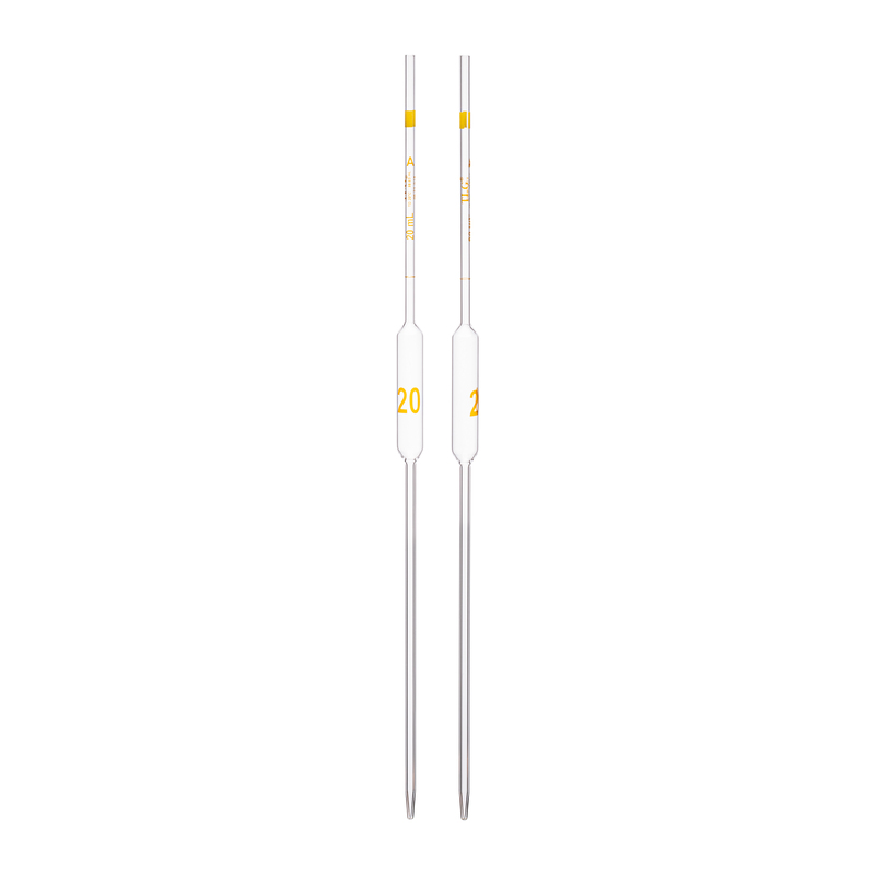 Pipette Volumetric, With One Mark, Accuracy As Per Class A, Capacity(mL) 20, Non Serialized, Tolerance ± 0.03 mL, As Per USP Standards