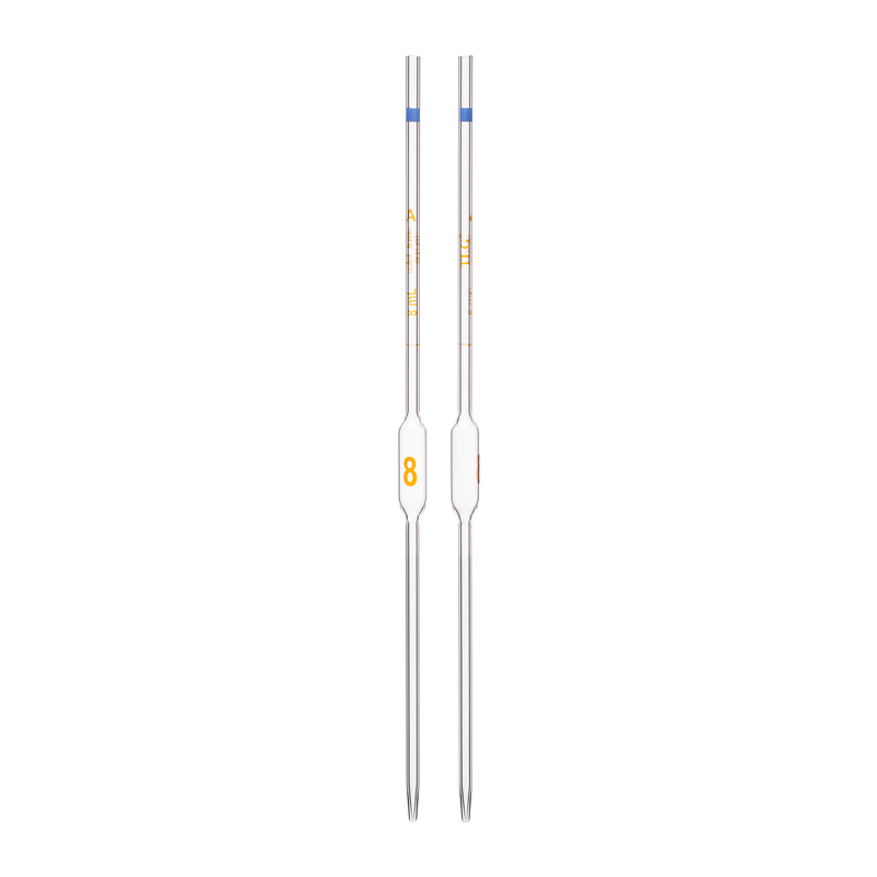 Pipette Volumetric, With One Mark, Accuracy As Per Class A, Capacity(mL) 8, Non Serialized, Tolerance ± 0.01 mL, As Per USP Standards
