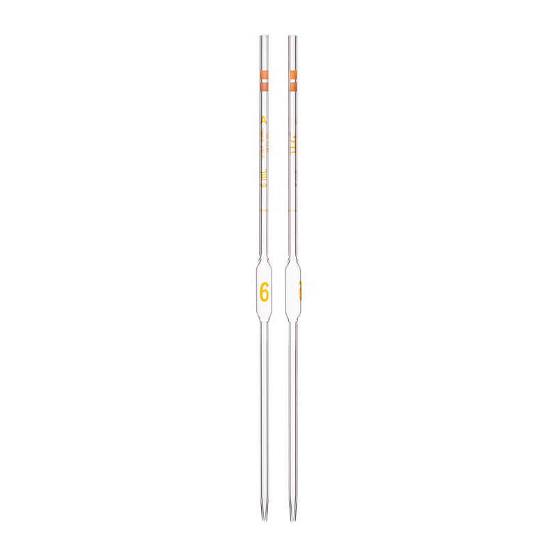 Pipette Volumetric, With One Mark, Accuracy As Per Class A, Capacity(mL) 6, Non Serialized, Tolerance ± 0.01 mL, As Per USP Standards