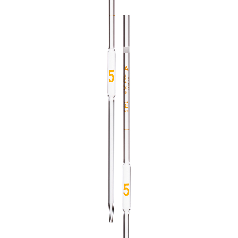 Pipette Volumetric, With One Mark, Accuracy As Per Class A, Capacity(mL) 5, Non Serialized, Tolerance ± 0.01 mL, As Per USP Standards