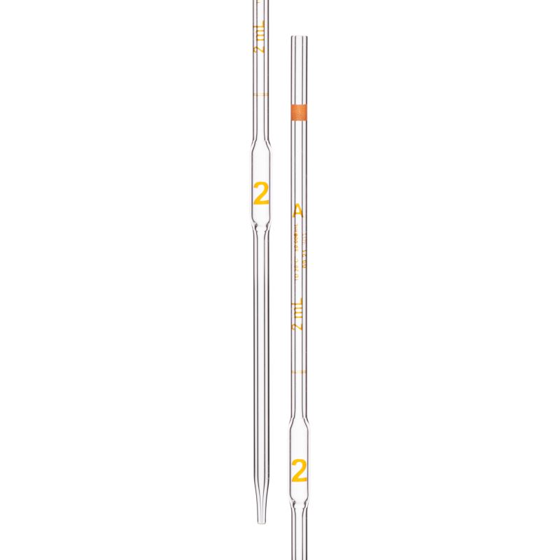 Pipette Volumetric, With One Mark, Accuracy As Per Class A, Capacity(mL) 2, Non Serialized, Tolerance ± 0.006 mL, As Per USP Standards