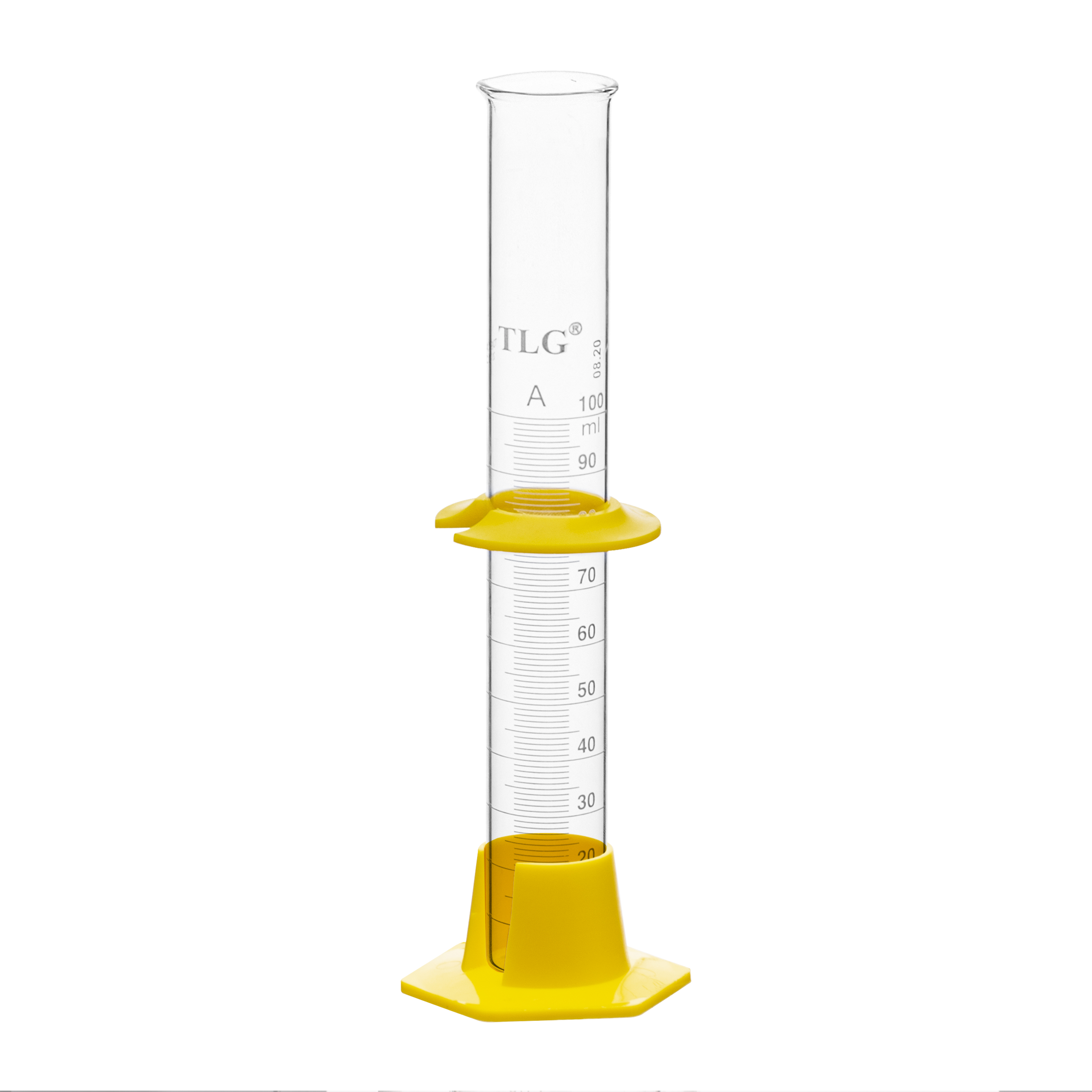 Cylindres, à livrer, échelle métrique unique, avec pare-chocs, base hexagonale en plastique, capacité 50 ml, intervalle de graduation 2 à 50