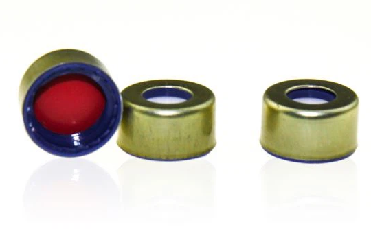 Cap, Size 9-425, Gold Open Top Magnetic Screw Cap