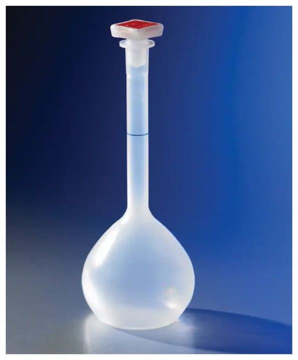 Volumetric Flask, Polypropylene, Capacity 25mL, Class A ,Tolerance ±0.04mL