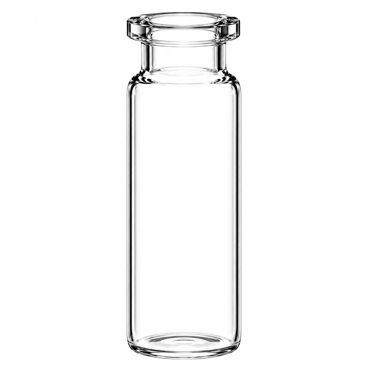 Crimp Top Flat Bottom Beveled Top Headspace Vials(ND 20), Clear, Capacity 20mL, Size 22.5x75