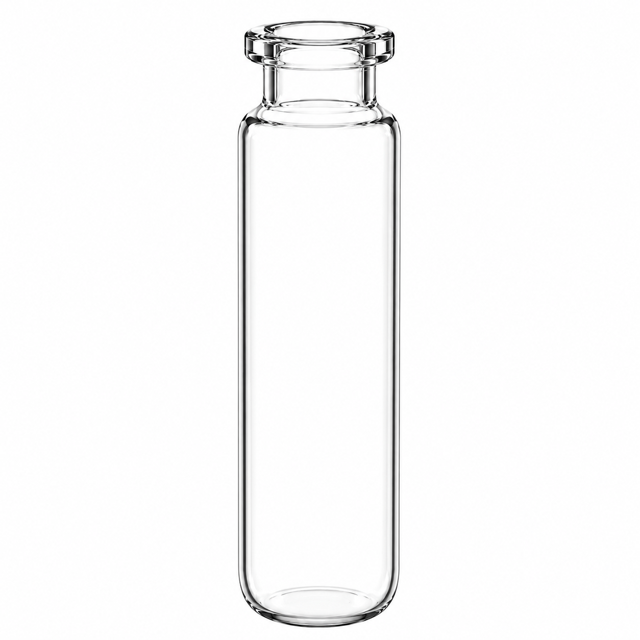 Crimp Top Round Bottom Beveled Top Headspace Vials(ND 20), Clear, Capacity 20mL, Size 22.5x75