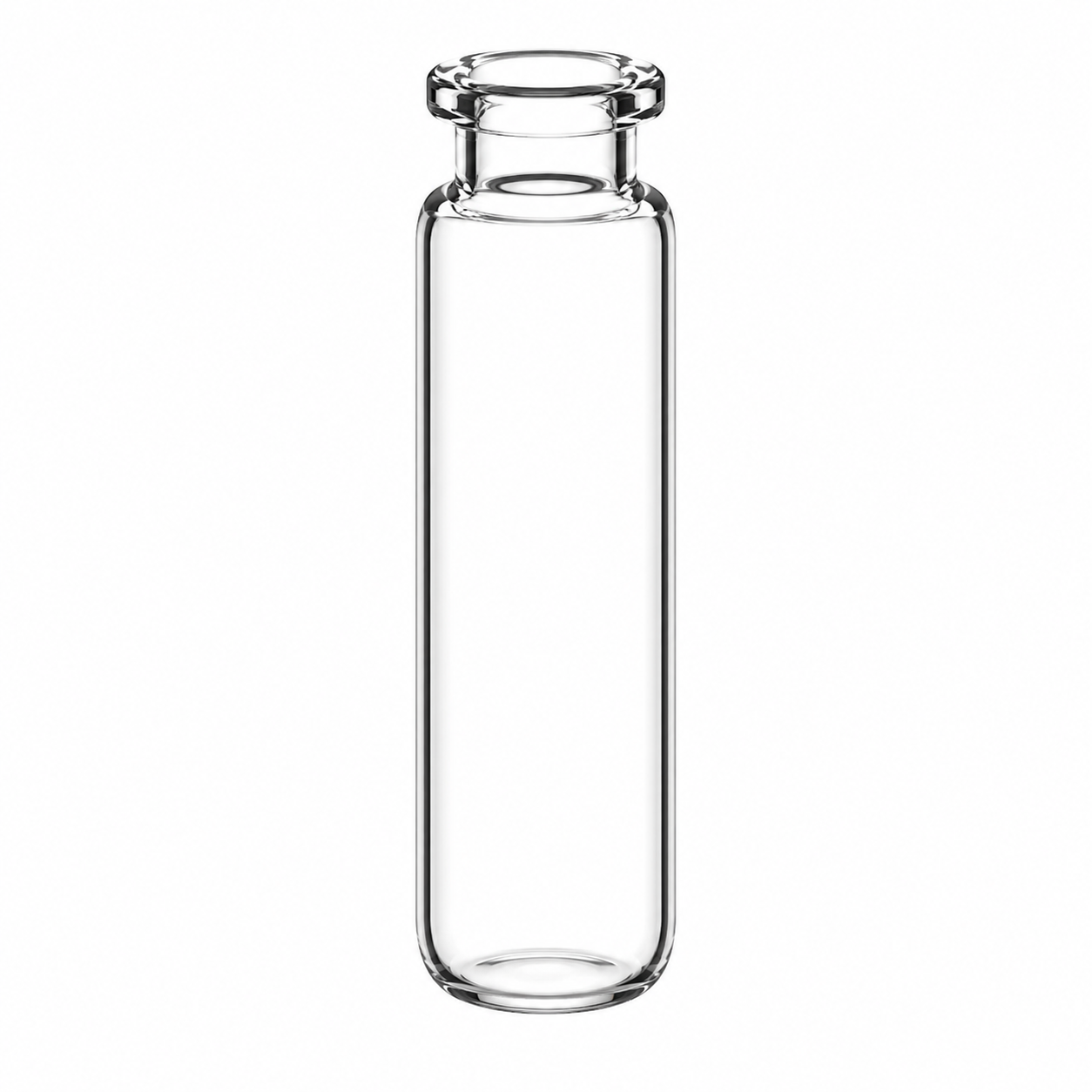 Crimp Top Round Bottom Flat Top Headspace Vials(ND 20), Clear, Capacity 20mL, Size 22.5x75