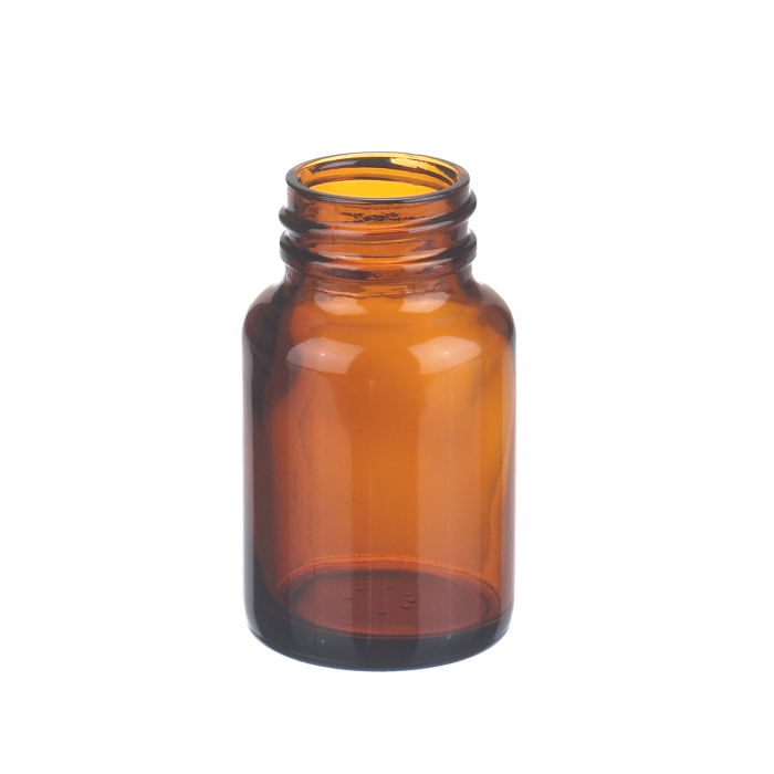 Amber Wide Mouth Packer Glass Bottles, 30 mL