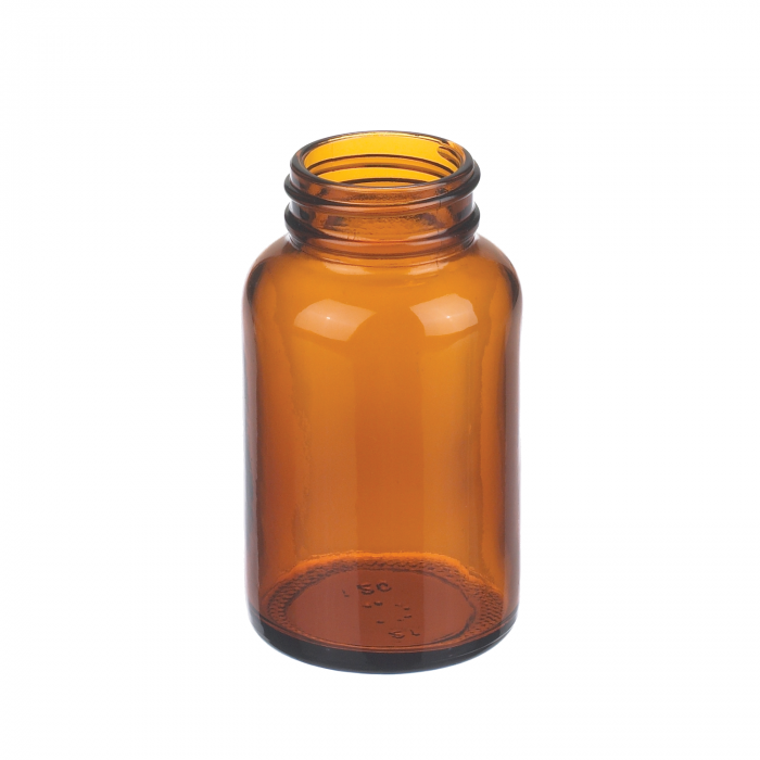 Amber Wide Mouth Packer Glass Bottles, 120 mL
