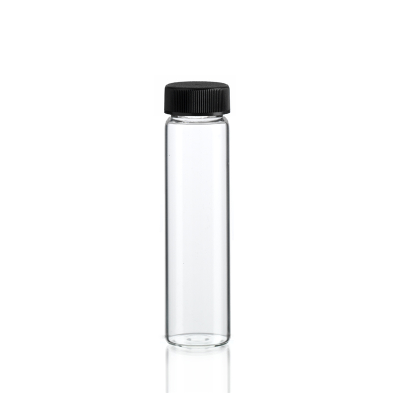 Clear Glass Sample Vials with PTFE-Faced White Rubber Lined Phenolic Screw Caps, 1.5 dr. (5.5mL)
