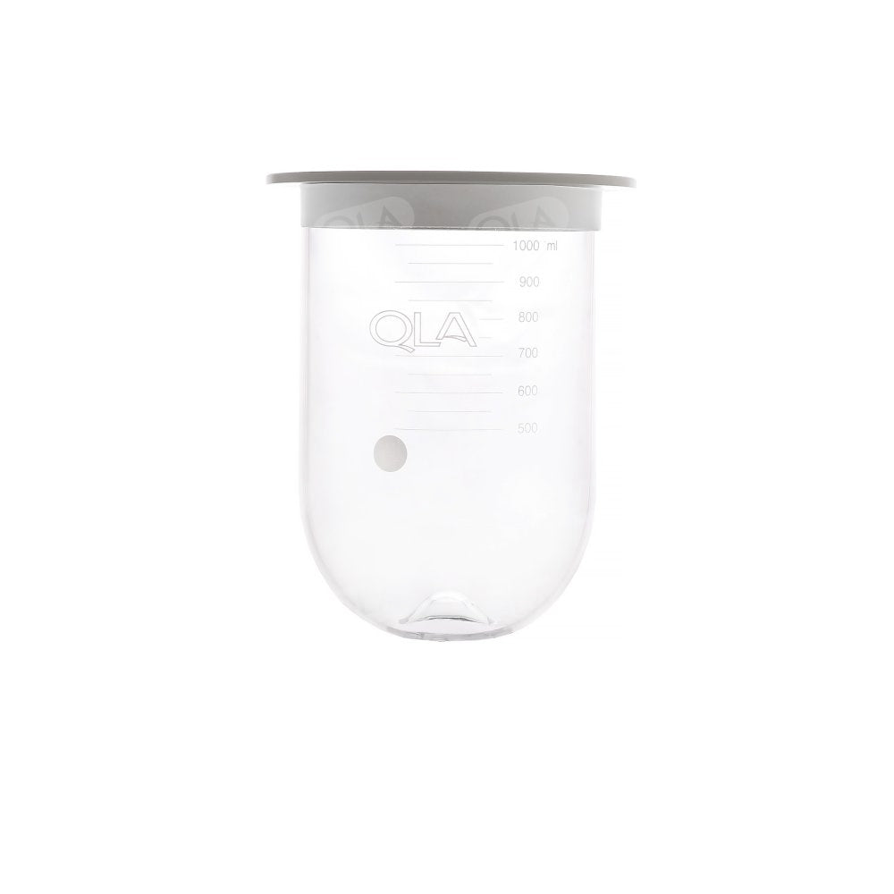1000mL Clear Glass Apex Vessel with Plastic Rim